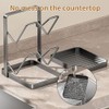 Pot Lid Organiser, 2-Tier Storage Stand with Spoon Rest, Lid
