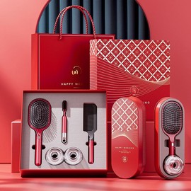 Valentine's Day gift for girlfriend, comb until white hair, comb gift box - style: C(Practical five piece set preferred for gift giv)