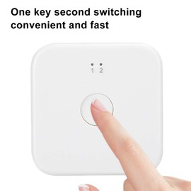 Goshyda Hdmi Splitter, ABS White Double Way Switcher, 2 In 1 Out/1 In 2 Out High Definition Split Screen Wide Compatibility HD Splitter, for TV, Projectors(white)