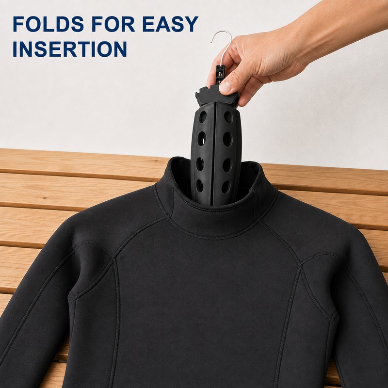 Foldable Wetsuit Hanger for Drying – Lightweight Plastic Design for