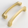 Amerdeco 10 Pack Brushed Gold Cabinet Pulls 4 Inch(102MM) Hole