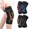 Bcautay Compression Knee Bandage with Adjustable Velcro Bandage for Meniscus