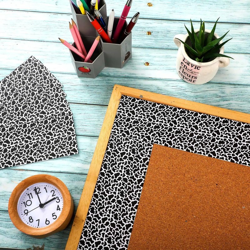 Kosiz 60 Pcs Composition Bulletin Board Borders Black and White