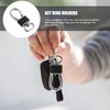 SUPVOX Metal Carabiner Keychain 4pcs PU Leather Key Ring Holder