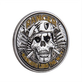 United States Ranger Regiment Army Rangers Lead The Way USASOC Beret Skull Challenge Coin