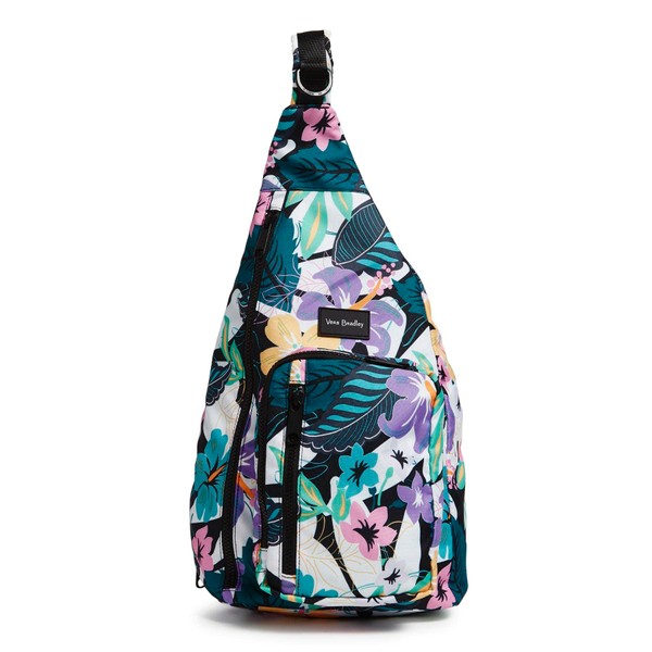 Vera Bradley Women's Recycled Lighten Up Reactive Sling Backpack, Island