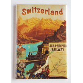 Switzerland Travel Poster Fridge Magnet (2.5 x 3.5 inches)