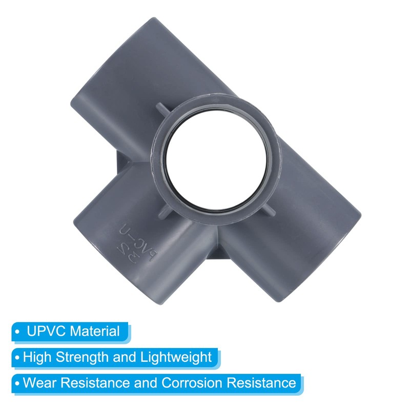 PATIKIL 32mm 5 Way Elbow Pipe Fitting UPVC 1pc Joint