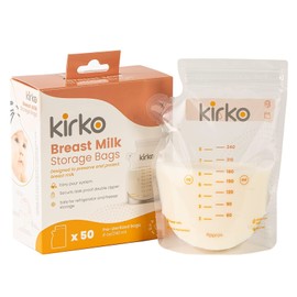 Kirko | Bolsas Para Almacenar y Conservar Leche Materna | Capacidad por bolsa: 8 oz / 240 ml (50 PIEZAS)