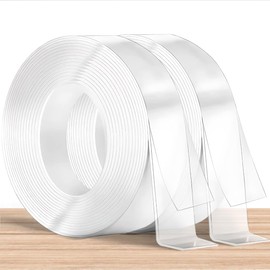 LeBao Double Sided Tape Heavy Duty, 16.4FT Double Sided Mounting Tape, Nano Tape, Clear Adhesive Tape for Wall Tape Sticky Poster Carpet Decor