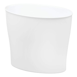 iDesign InterDesign Wastebasket Trash Bathroom, Bedroom or Office – White Nuvo Waste Can
