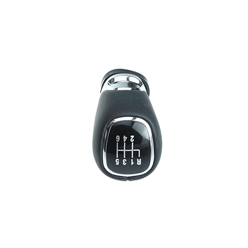 Newtown2700-parts Gear Knob Black Chrome Leather Compatible with Skoda Octavia