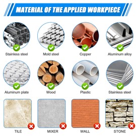 IWILCS Countersink Set, 6-Piece Drill Bit HSS, Diameter 6.3-20.5 mm, 90°, Taper and Deburring Countersink Set, Countersink Drill Set, DIN 335-C, in Metal Box
