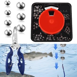 2-Piece Set Carp Fishing Weights, Split Shot, Soft Metal Fishing Shot Weights For Carp & Coarse Angling, Durable Fishing Weights For All Conditions