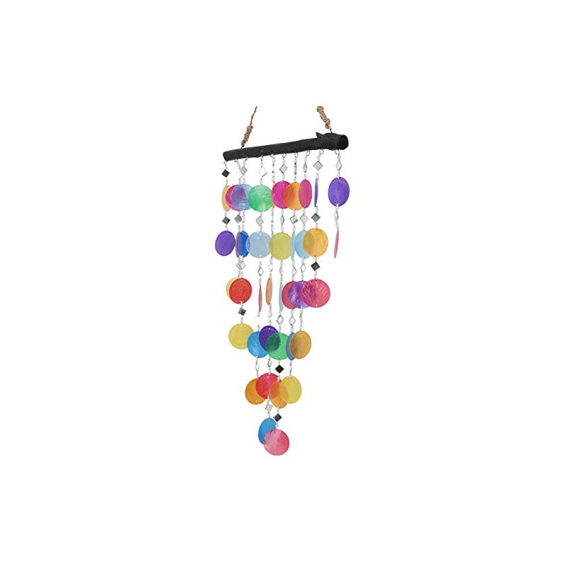 GURU SHOP Shell Mobile, Ethnic Wind Chime, Sun Catcher, Colourful,