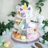 Efavormart 2PCS 3 Tier 15" Unicorn Cardboard Cupcake Stand Cupcake