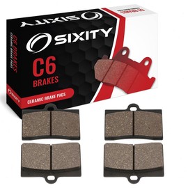 Sixity C6 Front Ceramic Brake Pads compatible with Indian Chief Blackhawk Brembo Calipers 2011 Complete Set