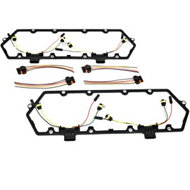 Michigan Motorsports 7.3 Powerstroke Valve Cover Gasket with Injector Glow Plug Harness Fits 1994-1997 Diesel Ford 7.3 F250 F350 Econoline Superduty