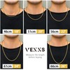 VEXXS Wheat Chain,Gold Plated Cuban Link Chain, Durable No Color