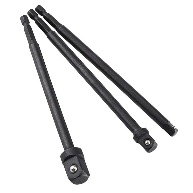 Bestgle 3pcs Socket Adapter Impact Driver Extension Set Hex Shank