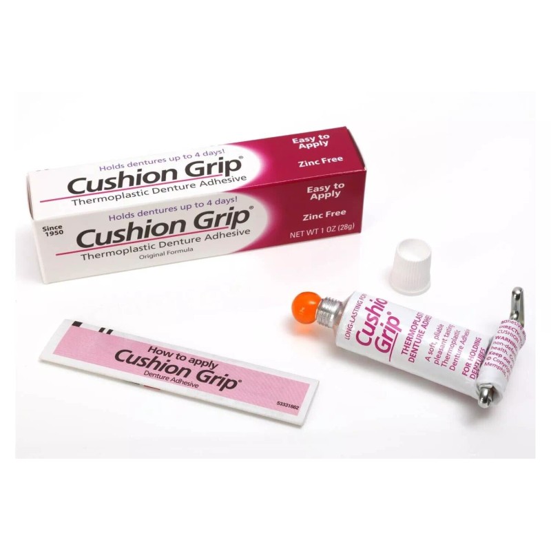 Cushion Grip Thermoplastic Denture Adhesive 1 Oz - 100% Waterproof