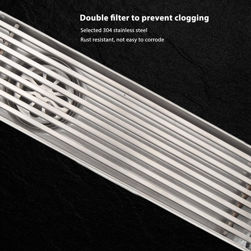 Linear Shower Drain, Stainless Steel Linear Drain, Rectangle Shower Floor
