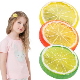 MOLZINY Pack of 3 Lemon Hair Clips Lemon Slice Accessories Orange Lemon Headband Novelty and Cute Hair Accessories Funny Fruit Headband Hair Clips Orange Hair Clips