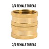 Hourleey Garden Hose Adapter, 3/4 Inch Solid Brass Hose Connectors,