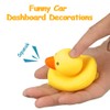 wonuu Rubber Duck Car Ornaments Yellow Duck Car Dashboard Decorations