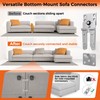 UPVONT Sectional Couch Connectors, Thickened Interlocking Alligator Couch Connectors to