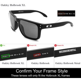 IKON LENSES Polarized Replacement Lenses For Oakley Holbrook XL (OO9417) Sunglasses (Deep Blue Mirror)