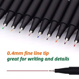 TWOHANDS Journal Pens,Colored Planner Pens,Fine Tip Pens,Fineliner,Fine Point Markers for Journaling,Writing,Coloring,Drawing,24 Colors 902171