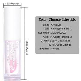CmaaDu 6 컬러 과일 체인징 립 글레이즈 보습 오래 지속되는 논스틱 컵 CmaaDu 6 Color Fruit Changing Lip Glaze Moisturizing Long Lasting Non-Stick Cup [01 06]