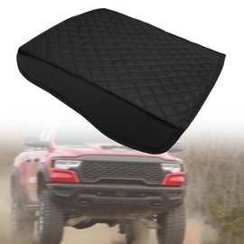 GITOBEHA Center Console Cover Compatible with 2019-2026 Ram 1500 2500 3500 Customized Armrest Cover Leather Arm Rest Cushion Protector for Car, Anti-Scratch, Bucket Seat Only