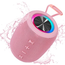 Portable Bluetooth Speaker, BT5.3 Wireless Speaker 20W Bass Diaphragms with Multi LED Light Dynamic Modes, IPX6 Waterproof 16H Playtime supports FM Mode, TF, USB for Home, Cycling, Outdoor, Beach