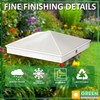 GreenLighting 6x6 Aluminum Pyramid Post Cap Cover (White 4 Pack)