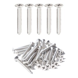IMScrews 25pcs #12 x 1-1/2" (38mm) Stainless Flat Head Phillips Wood Screws 18-8 (304) Stainless Steel Countersunk Self Tapping Screws