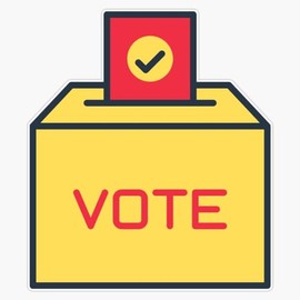 Vote, USA Election Sticker Bumper Sticker Vinyl Decal 5"