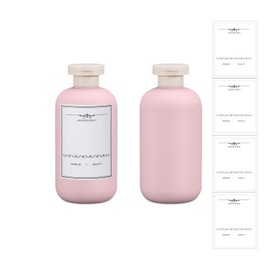 UMETASS Pack of 2 Travel Bottles for Filling, Leak-Proof Travel Time Set, Travel-Size Shampoo Container with Flip-Top Lid, Empty Travel Bottles (Pink, 200 ml)