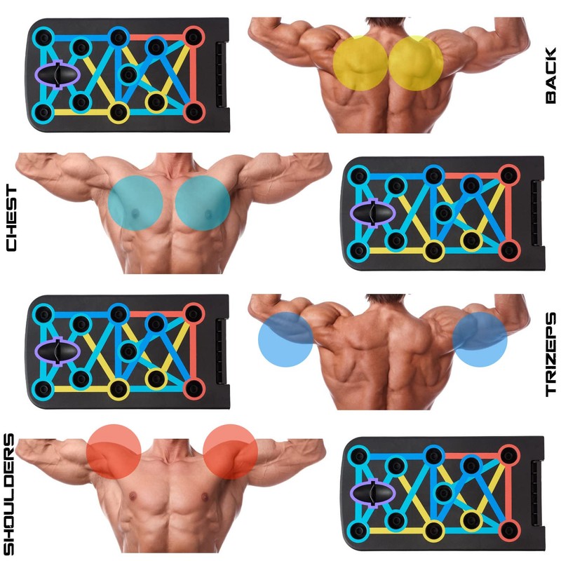 Body & Mind® Push-Up Board; Foldable Multifunctional Elite Rack Fitness