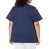 WonderWink Women's Plus-Size Wonderwork Mock Wrap Scrub Top, Navy, XX-Large