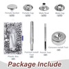VMUTGA Pack of 300 Metal Press Studs, 15 mm Canvas