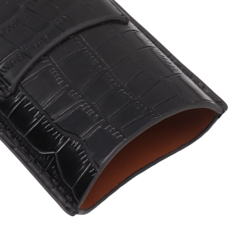 Cigar Case 2 Finger Moisturizing Faux Leather Portable Cigar Box