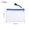 sourcing map Mesh Zipper Bags, B8 Size File Document Pockets