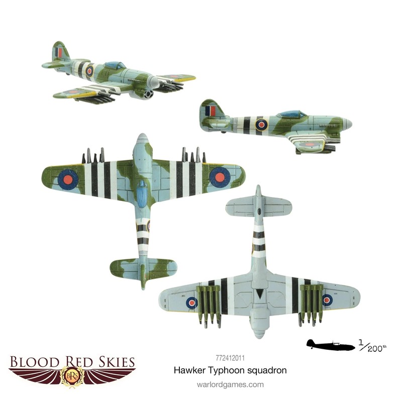 Warlord Games Blood Red Skies: British Hawker Typhoon Squadron