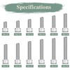 GOHODOMINO M6×35mm Socket Head Cap Screws, Nuts, Flat Washers, 20Pcs,