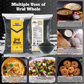 Rani Urid/Urad Whole Black (Matpe Beans with Skin) Indian Lentils 32oz (2lbs) 908g ~ All Natural | Gluten Friendly | Non-GMO | Kosher | Vegan | Indian Origin