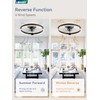 LEDIARY Flush Mount Ceiling Fans with Lights and Remote, 19.7''