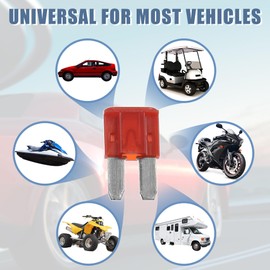 A ABSOPRO Pack of 25 Car Mini Blade Fuses 10 A 10 Amp for Boat Truck Motorcycle Red