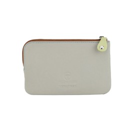 Sergio Tacchini Key Case Key Bag Genuine Leather with Zip, Double and Detachable with Press Stud, Coin Pocket, Multi-Colour, Modern Design, Unisex, safari